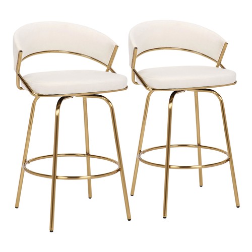 Jie 26" Fixed-height Counter Stool - Set Of 2